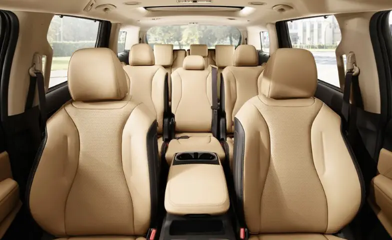 2022 Kia Sedona Passenger Capacity with Beach Interior Leather Color